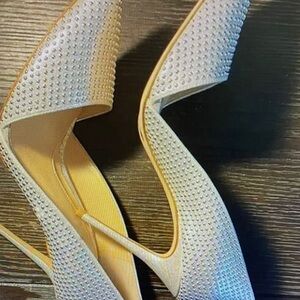 Nina Cream Studded Heels